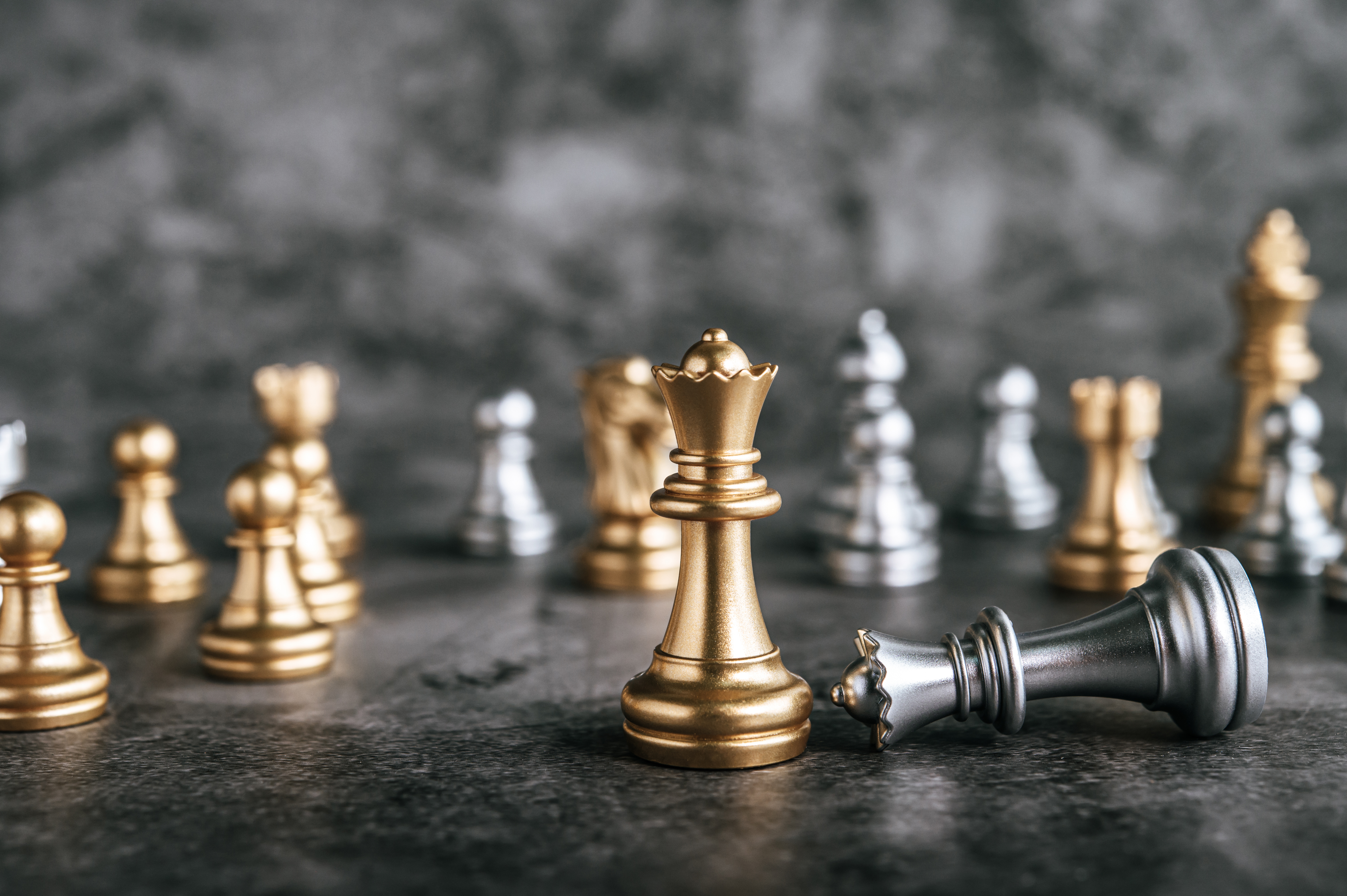 Chess pieces representing strategy and protection